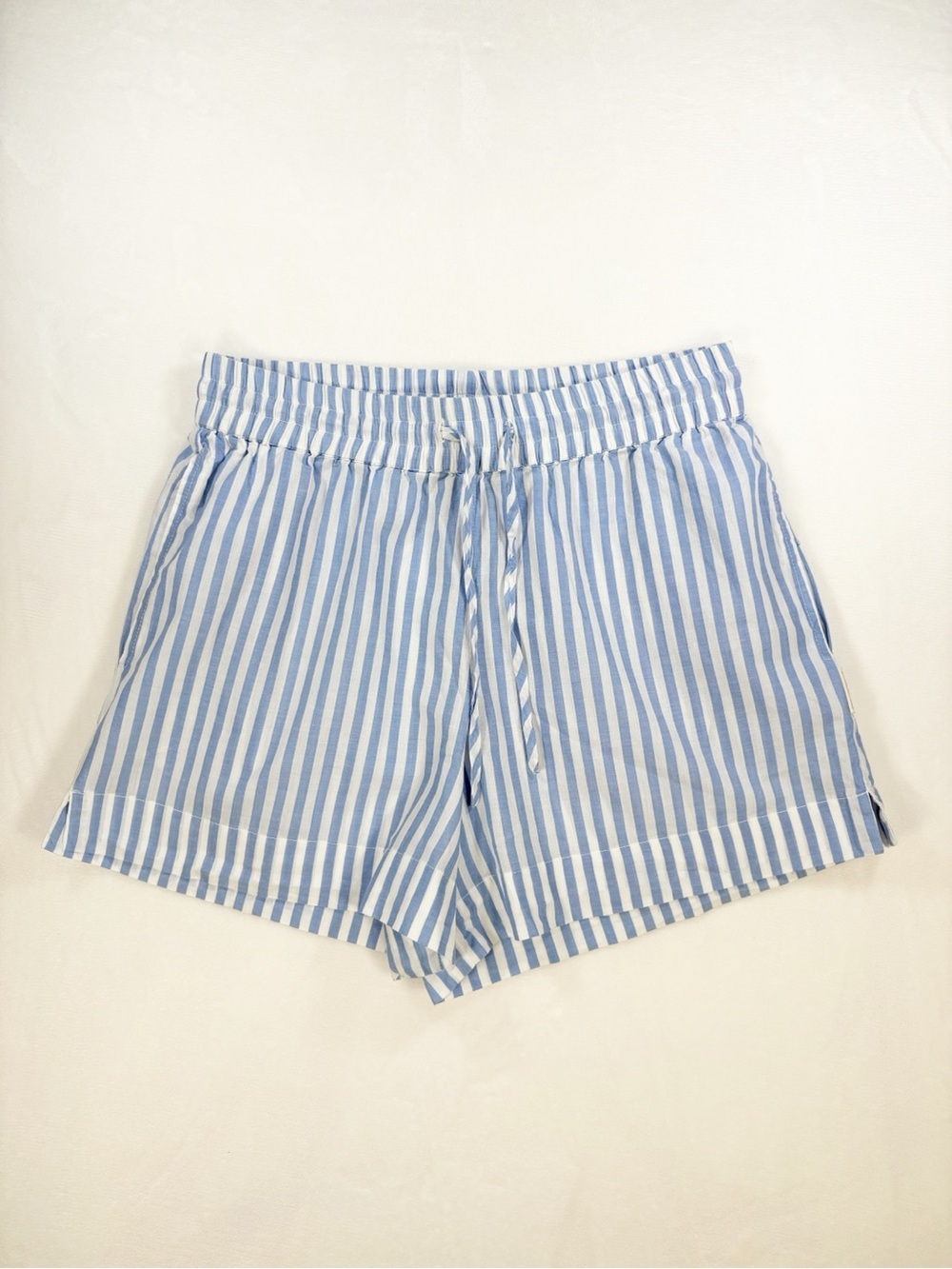 Sea Level Swim Sails Boardwalk Shorts Royal Blue Stripe Cotton Size Medium